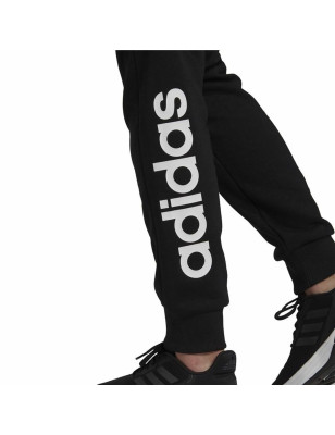 Pantalone Lungo Sportivo Adidas French Terry Logo Donna Nero