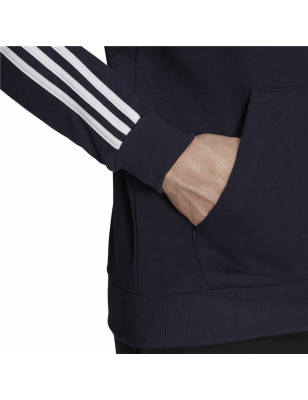 Men’s Hoodie Adidas Essentials 3 Stripes Navy Blue