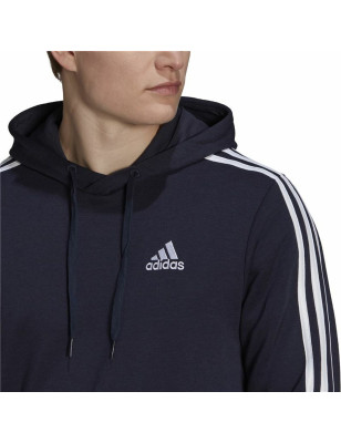 Men’s Hoodie Adidas Essentials 3 Stripes Navy Blue