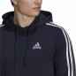 Sweat à capuche homme Adidas Essentials 3 Stripes Blue marine Sweat à capuche homme Adidas Essentials 3 Stripes Blue marine