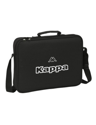 School Satchel Kappa Black Black (38 x 28 x 6 cm)