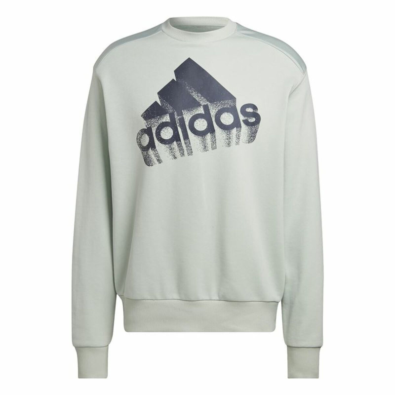 Sweat sans capuche unisex Adidas Essentials Brand Love Turquoise Sweat sans capuche unisex Adidas Essentials Brand Love Turquoise