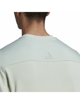 Unisex Sweatshirt without Hood Adidas Essentials Brand Love Turquoise