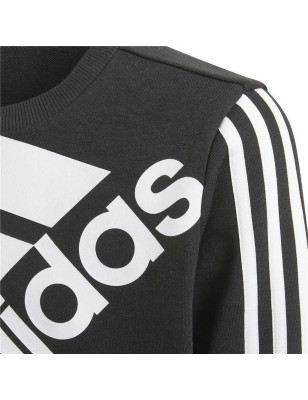 Felpa per Bambini Adidas Essentials Logo K Nero