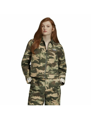 Veste de Sport pour Femme Adidas Track Vert foncé