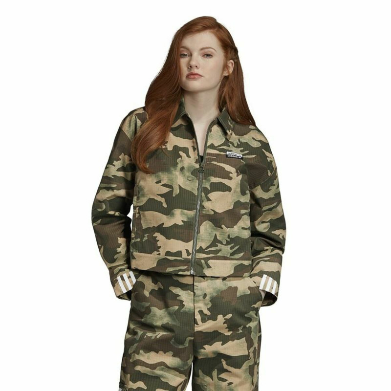 Women's Sports Jacket Adidas Track Dark green Women's Sports Jacket Adidas Track Dark green