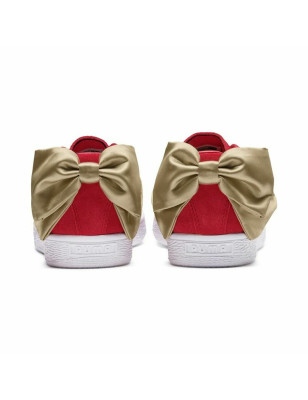 Baskets Casual pour Femme Puma Sportswear Suede Bow Varsity Rouge