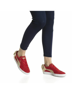 Scarpe Casual da Donna Puma Sportswear Suede Bow Varsity Rosso