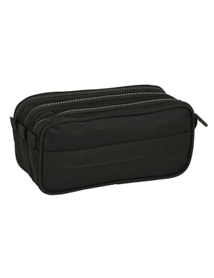 Trousse Fourre-Tout Triple Kappa 21,5 x 10 x 8 cm Noir