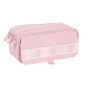 Trousse Fourre-Tout Triple Kappa 21,5 x 10 x 8 cm Rose Trousse Fourre-Tout Triple Kappa 21,5 x 10 x 8 cm Rose
