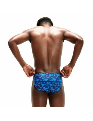 Men’s Bathing Costume Speedo Allover Brief Blue