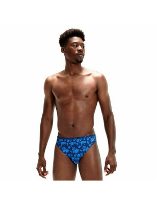 Men’s Bathing Costume Speedo Allover Brief Blue