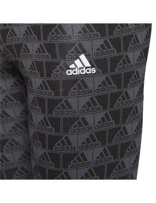 Leggings Sportivo da Donna Adidas Essentials Logo Grigio