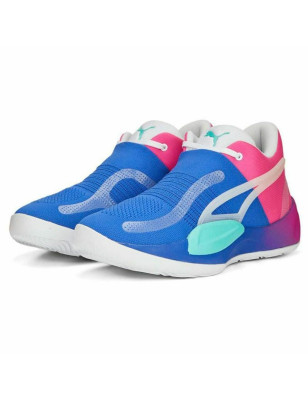 Chaussures de Basket-Ball pour Adultes Puma Rise Rose Bleu