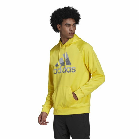 Felpa con Cappuccio Uomo Adidas Game and Go Big Logo Giallo