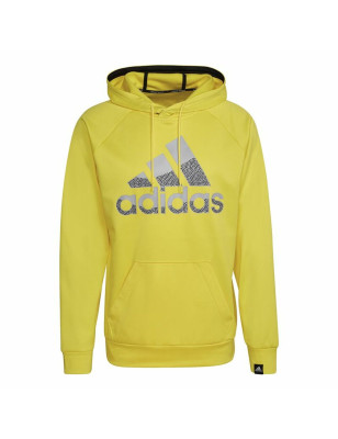 Men’s Hoodie Adidas  Game and Go Big Logo Yellow