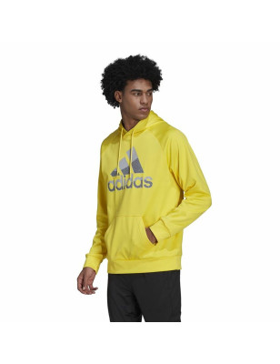 Sweat à capuche homme Adidas  Game and Go Big Logo Jaune