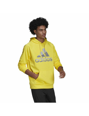 Sweat à capuche homme Adidas  Game and Go Big Logo Jaune