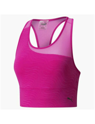 Soutien-gorge de Sport Puma Mid Impact Flawless Fuchsia