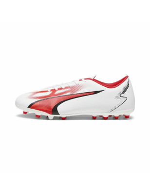 Scarpe da Calcio per Adulti Puma Ultra Play MG Bianco Rosso