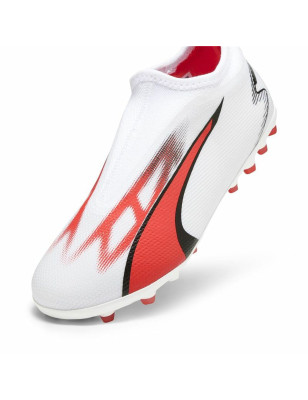 Scarpe da Calcio per Bambini Puma Ultra Match Ll MG Bianco
