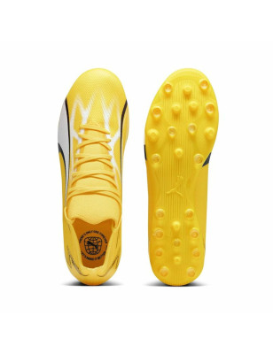 Chaussures de Football pour Adultes Puma Ultra Match MG Jaune