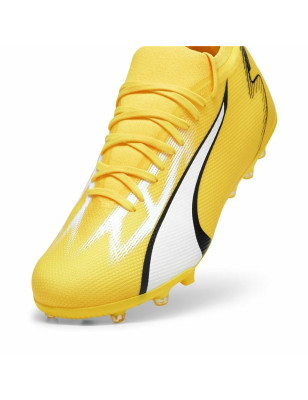 Chaussures de Football pour Adultes Puma Ultra Match MG Jaune