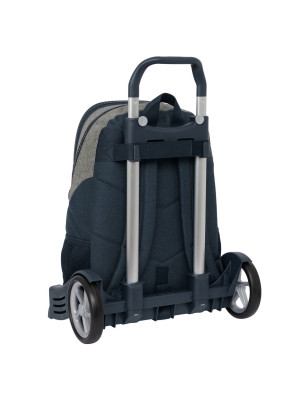 Trolley per la Scuola Kappa Dark navy Grigio Blu Marino 32 x 44 x 16 cm