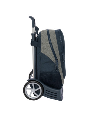 Trolley per la Scuola Kappa Dark navy Grigio Blu Marino 32 x 44 x 16 cm