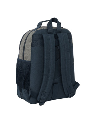 Zaino Scuola Kappa Dark navy Grigio Blu Marino 32 x 42 x 15 cm