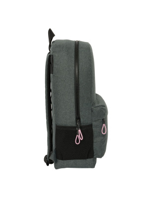 Cartable Kappa Silver pink Gris 30 x 14 x 46 cm