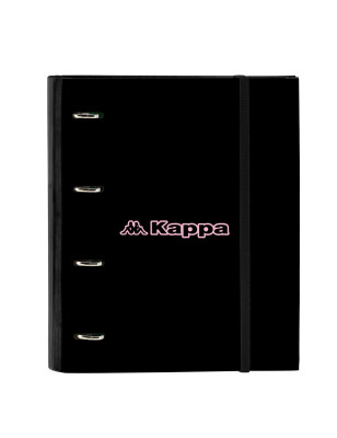 Ring binder Kappa Silver pink Black Pink 27 x 32 x 3.5 cm
