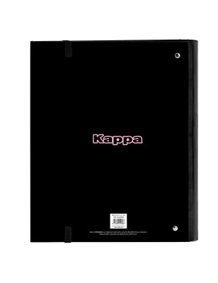 Raccoglitore ad anelli Kappa Silver pink Nero Rosa 27 x 32 x 3.5 cm