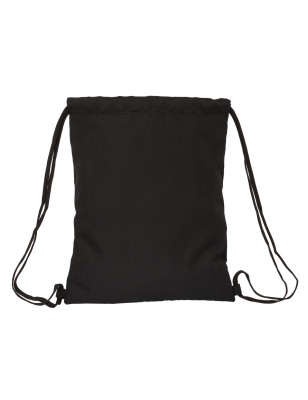 Sac à dos serré par des ficelles Kappa Black Noir 35 x 40 x 1 cm