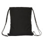 Backpack with Strings Kappa Black Black 35 x 40 x 1 cm Backpack with Strings Kappa Black Black 35 x 40 x 1 cm