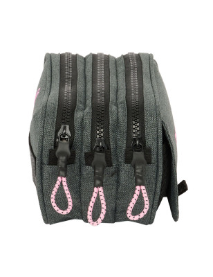 Triple Carry-all Kappa Silver pink Grey 21,5 x 10 x 8 cm