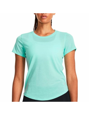 Maglia a Maniche Corte Donna Under Armour Streaker Ss Acquamarina