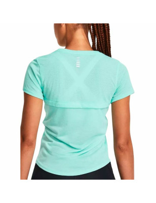 T-shirt à manches courtes femme Under Armour Streaker Ss Aigue marine