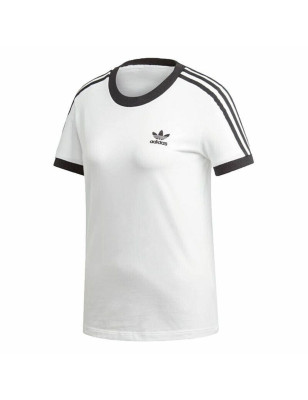 T-shirt à manches courtes femme Adidas 3 stripes Blanc