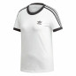 Maglia a Maniche Corte Donna Adidas 3 stripes Bianco Maglia a Maniche Corte Donna Adidas 3 stripes Bianco