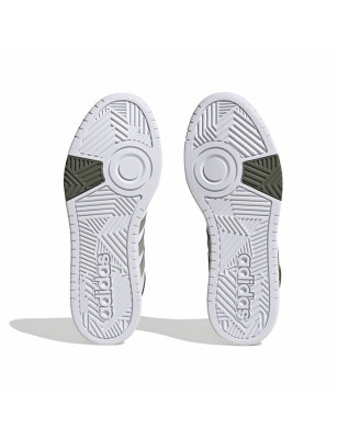 Chaussures de Basket-Ball pour Adultes Adidas Hoops 3.0 Mid Blanc