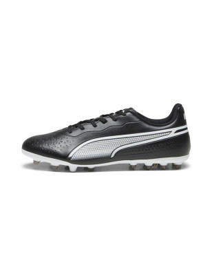 Chaussures de Football Multi-crampons pour Adultes Puma King Match MG Noir