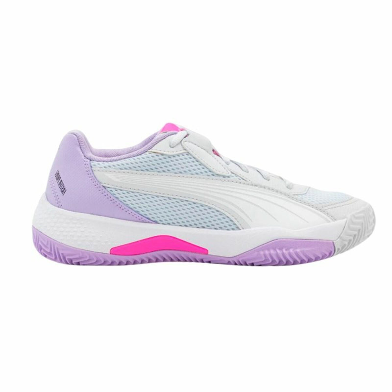Chaussures de Padel pour Adultes Puma NOVA Court Blanc Lila Chaussures de Padel pour Adultes Puma NOVA Court Blanc Lila