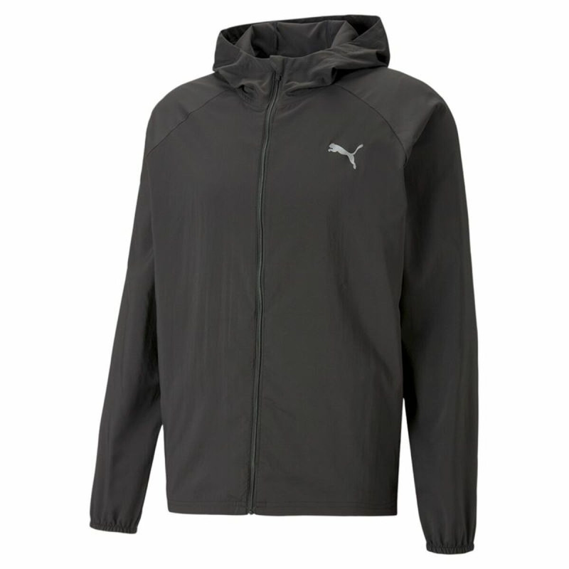 Men's Sports Jacket Puma Run Favorite Woven Black Men's Sports Jacket Puma Run Favorite Woven Black