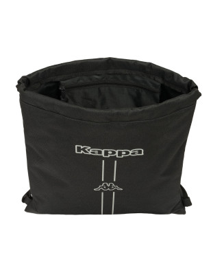 Backpack with Strings Kappa Dark Black 35 x 40 x 1 cm