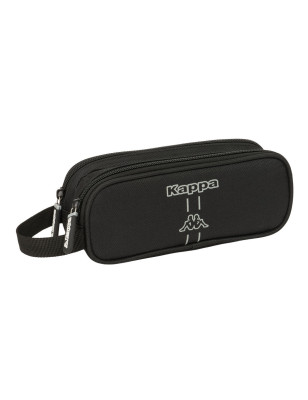 Trousse Fourre-Tout Double Kappa Dark Noir 21 x 8 x 6 cm