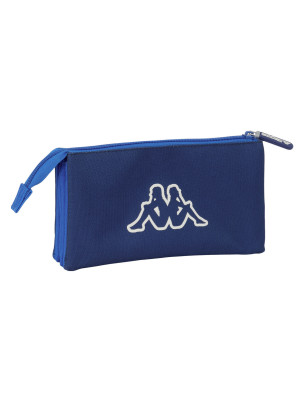 Trousse Fourre-Tout Triple Kappa Rain Blue marine 22 x 12 x 3 cm