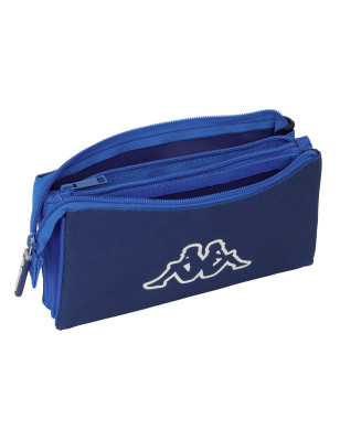 Triple Carry-all Kappa Rain Navy Blue 22 x 12 x 3 cm
