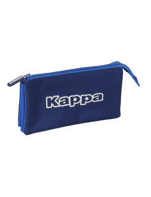 Trousse Fourre-Tout Triple Kappa Rain Blue marine 22 x 12 x 3 cm