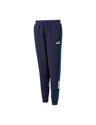 Children's Tracksuit Bottoms Puma Essential+ Colorblock Dark blue